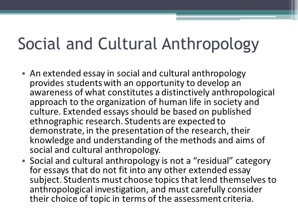 Selecting Appropriate Anthropology Essay Topics